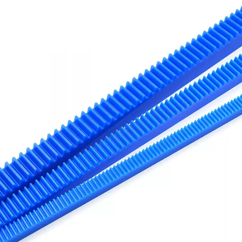 1pcs Blue Plastic Gear Rack 0.5/0.8/1/1.5/2/2.5/3/4 Module Straight Teeth Drive Rack Length 300/500mm 10x10-40x40 Spur Gear Rack