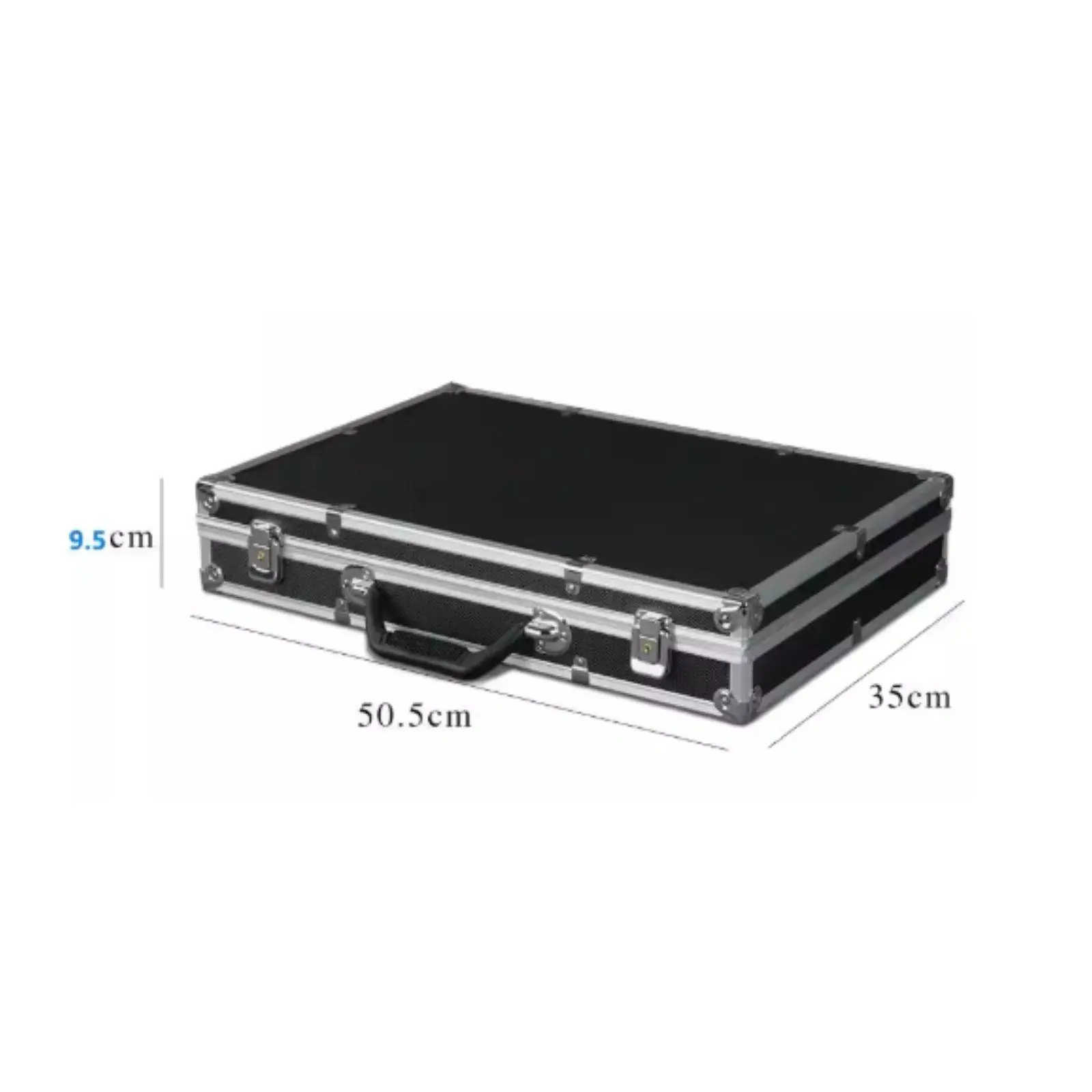 Shockproof Aluminum Microphone Case with Handle Storage Organizer Box for Professional Performance Studio Equipment