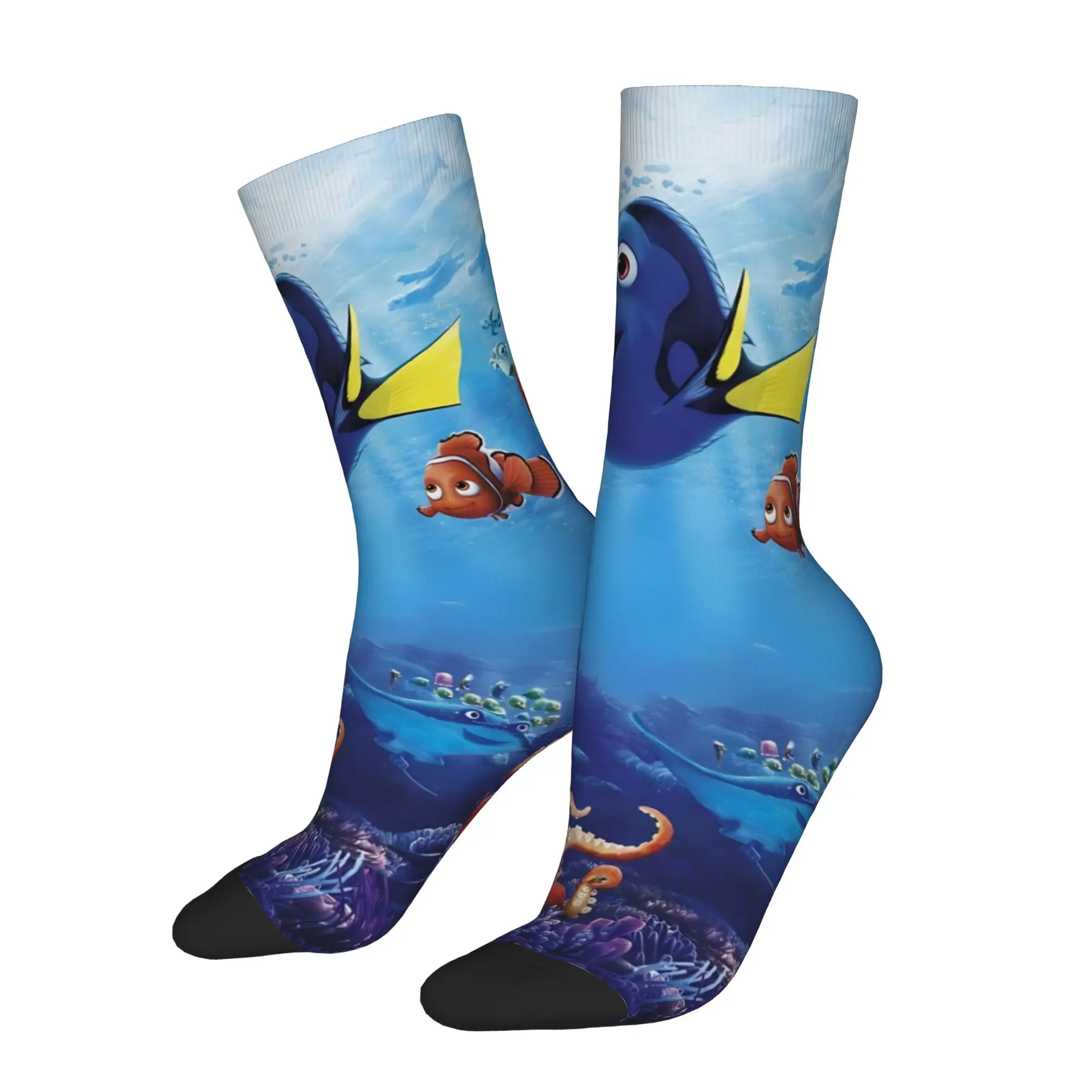 Finding Dorys Nemos Sea Fish Socks Men Women Polyester Casual  Socks Novelty Spring Summer Autumn Winter Middle Tube Socks Gift