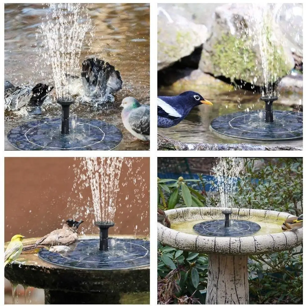Energy-saving Solar Fountain Pump 13/16/18cm Waterproof Floating Solar Powered Water Fountain Circular Versatile