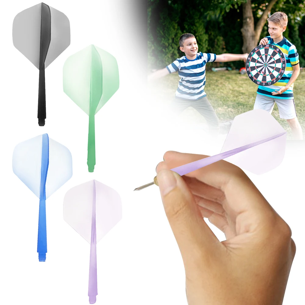 

3Pcs Integrated Dart Flights and Shafts Anti-fall Transparent Darts Tail Integrated Dart Shaft and Flights Dart Accessories