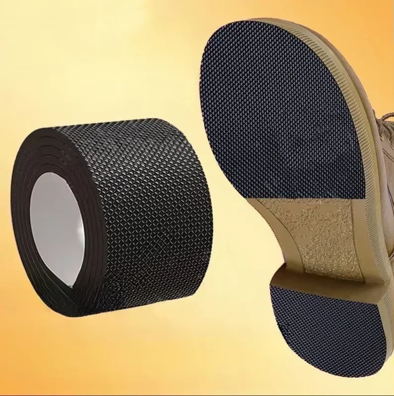 Protector de Suela de Zapatos Autoadhesivo Antideslizante de 1m, Almohadillas de Goma Duraderas para Tacones Altos, Almohadilla Amortiguadora Resistente al Desgaste