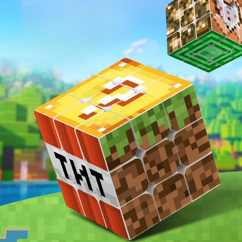 Minecraft трехступенчатый волшебный куб, развивающие игрушки Magico 3x3, детский кубик восстановления, игрушка для снятия стресса, забавные интеллектуальные кубики, игрушка