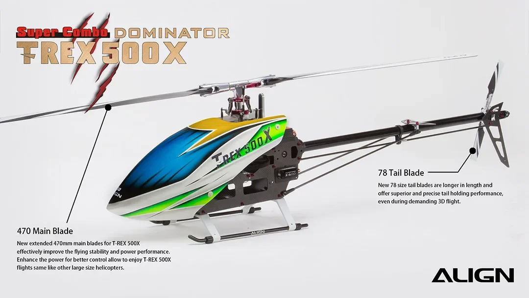 Wyrównać T-REX 500X FBL 2.4GHz 6CH 3D Flybaless kineskop GPS helikopter RC wyrównania Trex 500 akcesoria