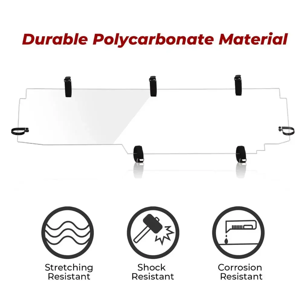 UTV PC Window Clear Rear Back Windshield 715006387 for Can-Am Maverick X3, X3 Max 2017+ R RR 4x4 XMR XDS Turbo DPS