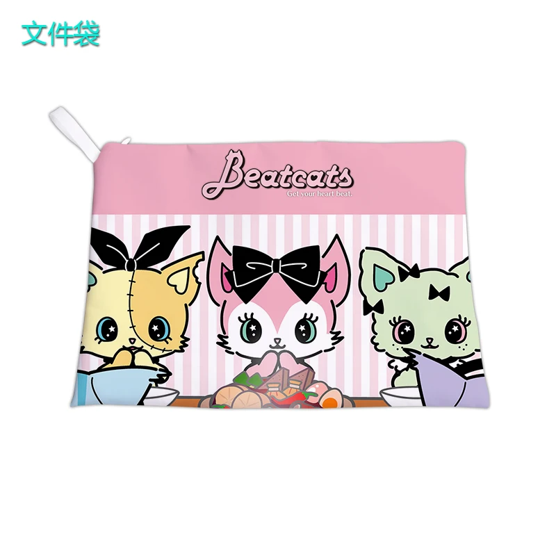 Beatcat 99763 anime personalizado bolsa casual caneta documento saco estudante dos desenhos animados tote crianças unisex