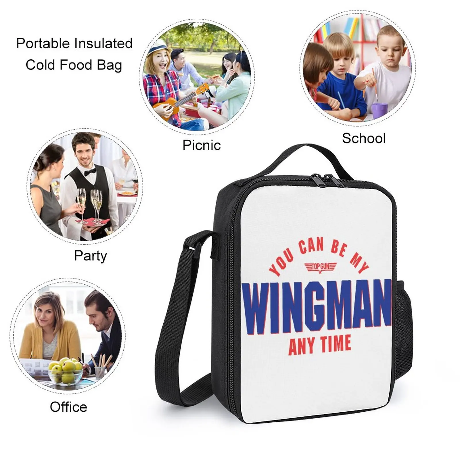 Top Gun You Can Be My Wingman Any Time 3 in 1 Set 17 pollici zaino Lunch Bag Pen Bag scuole vendita calda zaino duraturo accogliente