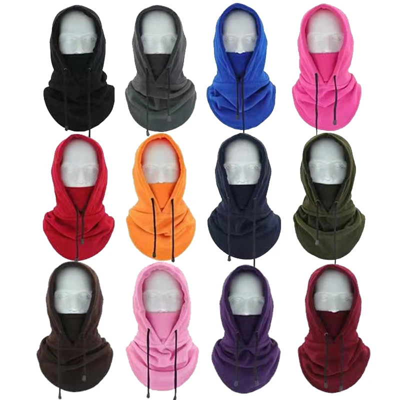 Winter Thermal Fleece Balaclava Scarf Ski Face Mask Neck Warmer Snood Hood Hat Windproof Cold Warm Riding Cap Sports Outdoor