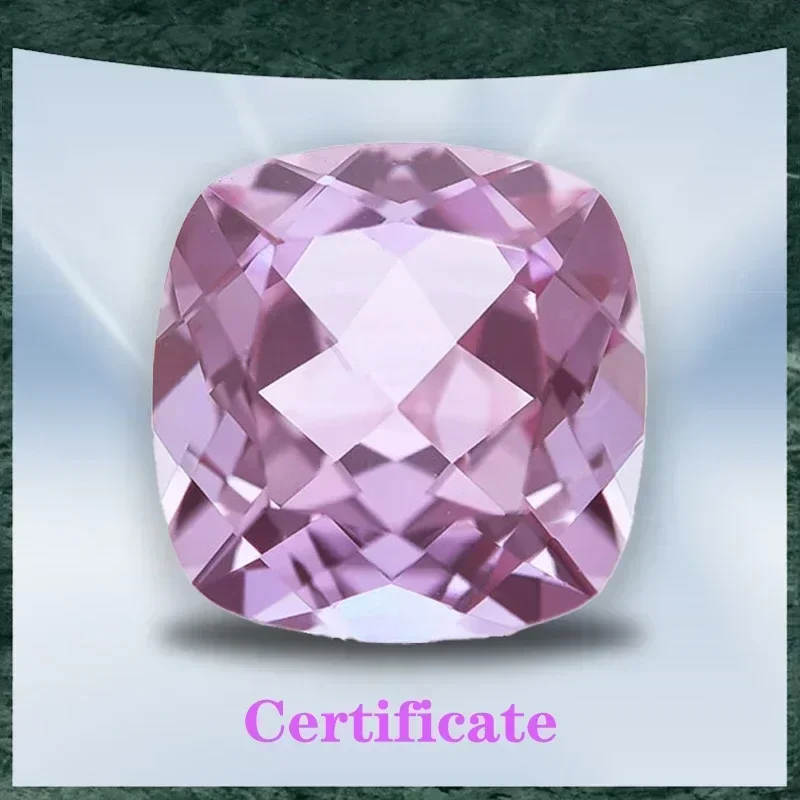 

Lab Grown Square Cushion Shape Alexandrite Stone Purple Color Charms Selectable AGL Certificate for Diy Jewelry Making Materials