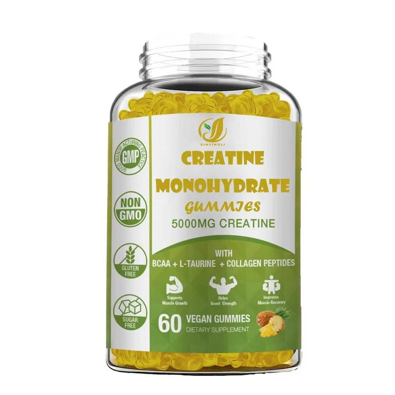 

Creatine Monohydrate Gummies, Male and Female Creatine, Chewable Creatine To Enhance Endurance, 5 Grams of Creatine Per Serving