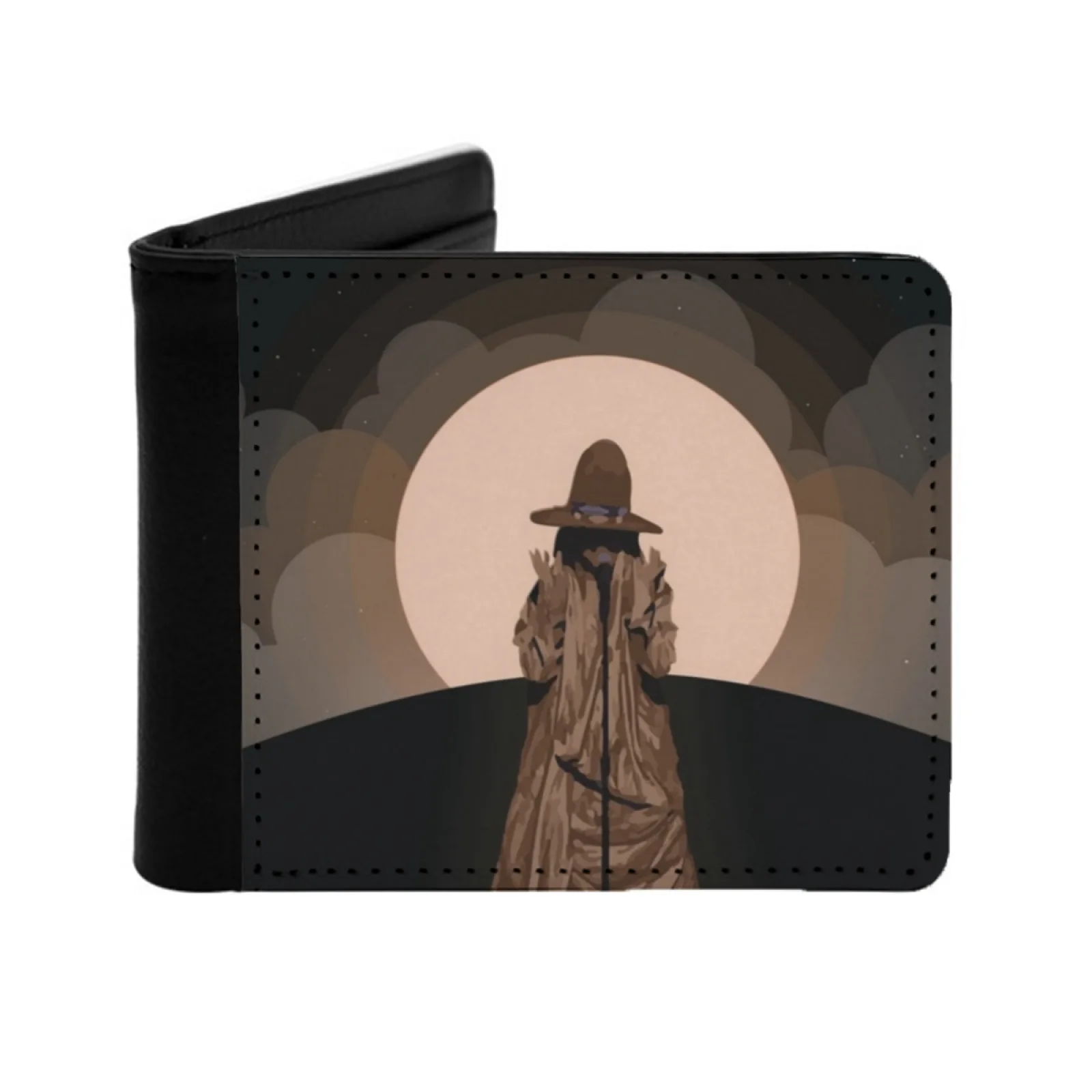 

Orange Moon Men Leather Wallet Credit Card/Id Holders Inserts Money Bag Male Short Purses R B Neo Soul Powerful Women Erykah