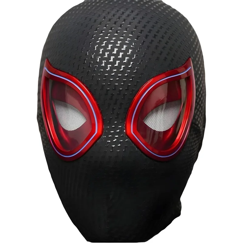 Spiderman Headgear Mask Eyes Can Emit Light Spider Man Cosplay Ring Version Moving Eyes Electronic Remote Control Mask Toys