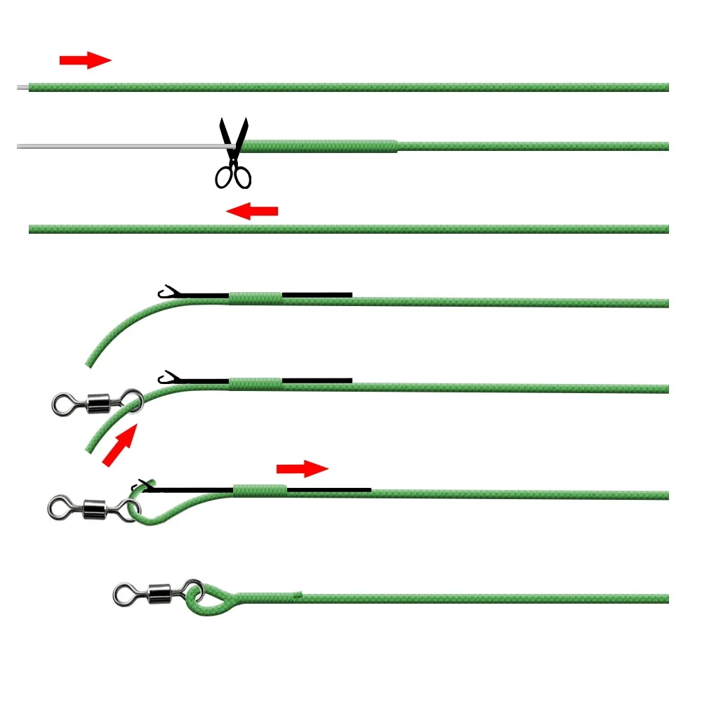 Hirisi BX04 2 Stück 7M 35LB Camo Leadcore Geflochtene Schnur für Hair Rig Herstellung Karpfenangelzubehör – Detail 3