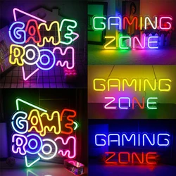 Gaming Zone Neon Led Sign Gaming Lighting for Wall Decor for Game Room Game Zone Man Cave Decor Teen Boys Room Decor USB Powered