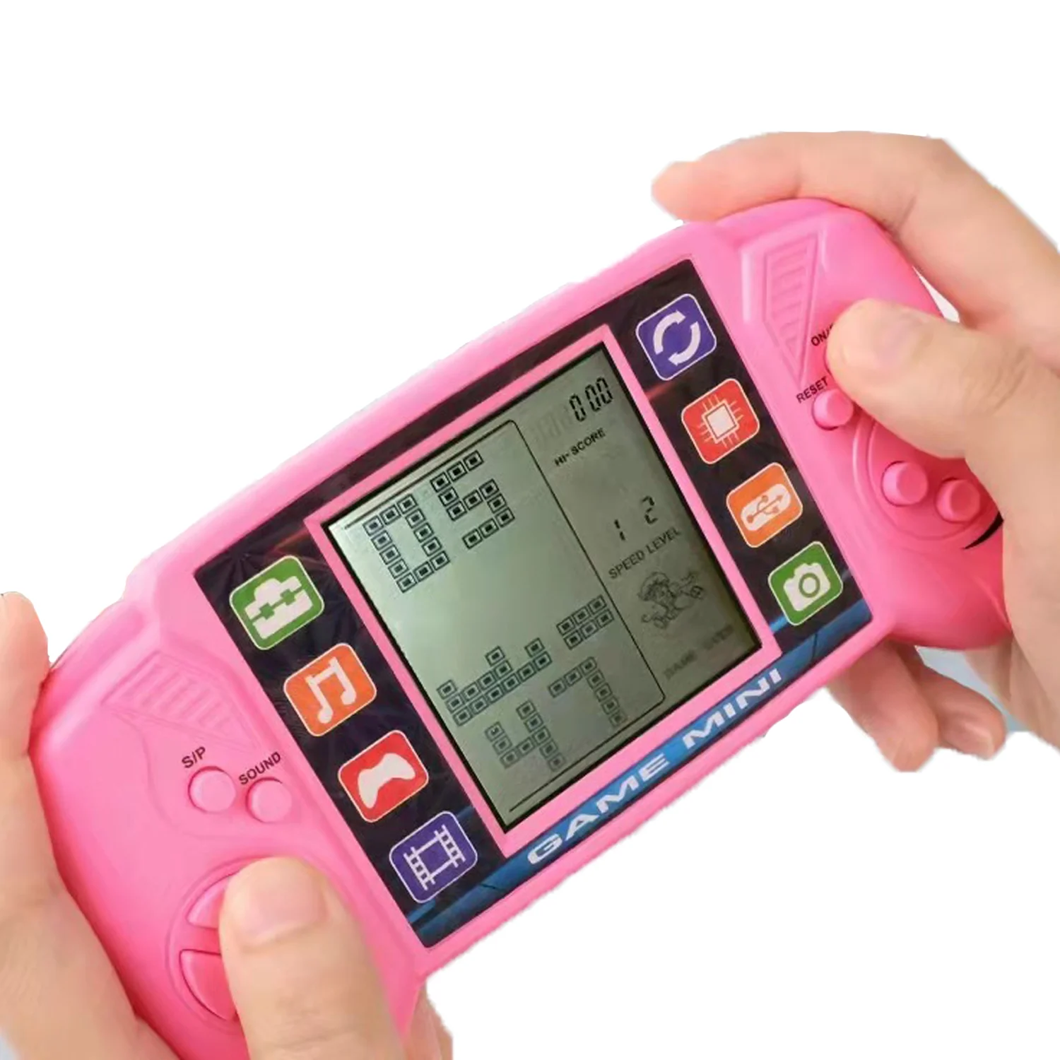 Classici giocattoli per console di gioco a blocchi, regali elettronici puzzle portatili retrò nostalgici per bambini
