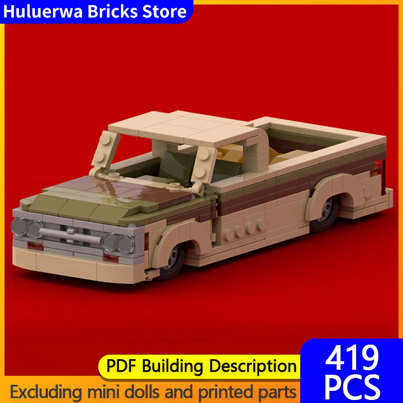 

City Car Model MOC Building Bricks C10 Full-Size Pickup Truck Modular Technology Children Holiday Gifts Assemble Toys Suit
