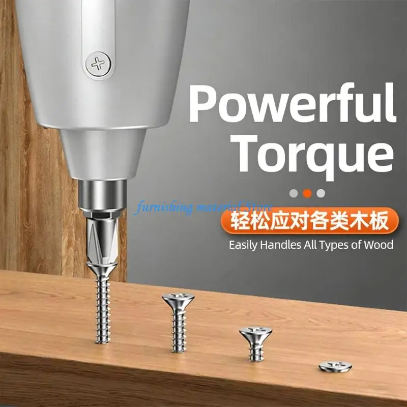 Y5GD Electric Screwdriver With 3.5Nm Torque Control Ergonomic Handle Fast Charging Interchangeable Bit DIY Projects