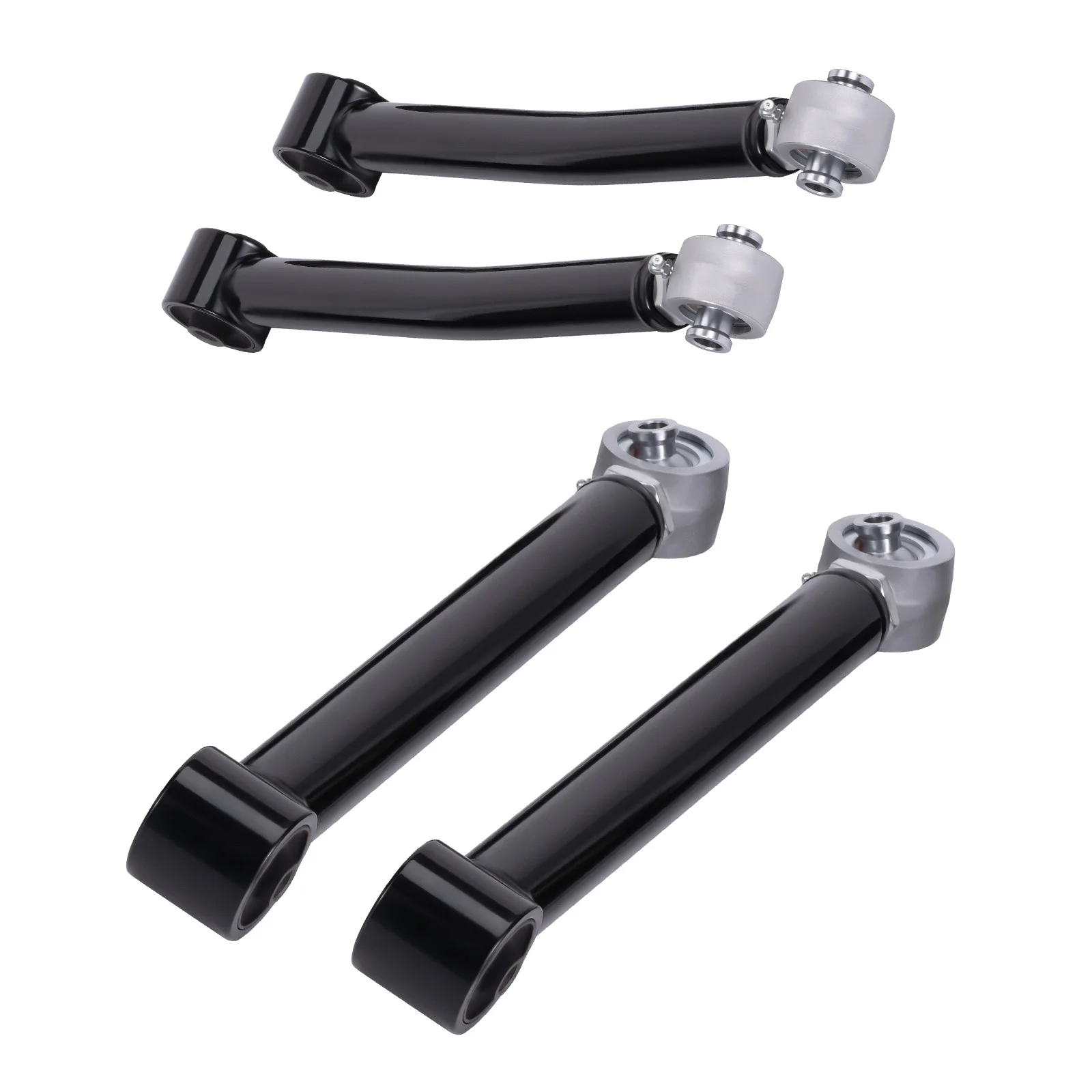 2* Upper & 2* Lower Adjustable Rear Control Arms For Jeep Wrangler JK 2007-2018