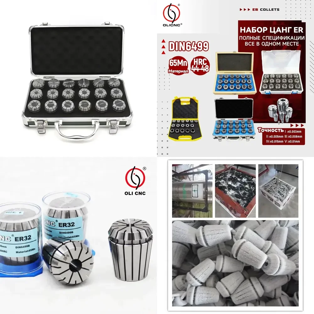 

Wholesale Precision ER16 ER20 ER32 Milling Spring Collet Set ER32-18PCS ER Collet Set for CNC Machine