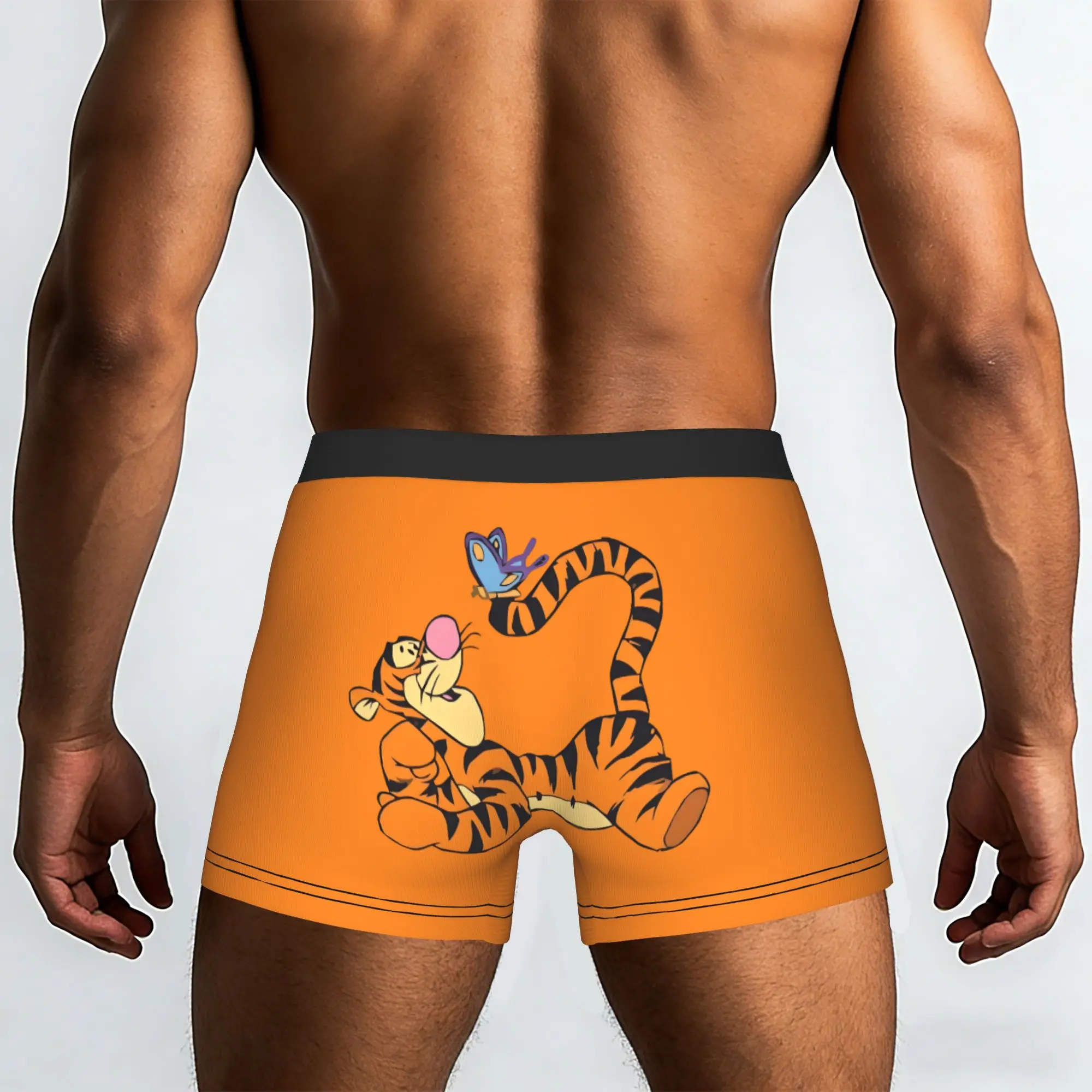 Customized Male Cool My Friends Cartoon T-Tigger Pooh Underwear  Boxer Briefs Breathable Shorts Panties Underpants