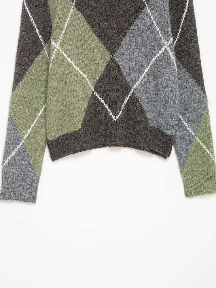 NLZGMSJ المرأة الماس شبكة سترة البلوز 2025 الخريف الشتاء المرأة موضة جديدة طويلة الأكمام البلوز المرأة أنيقة #5