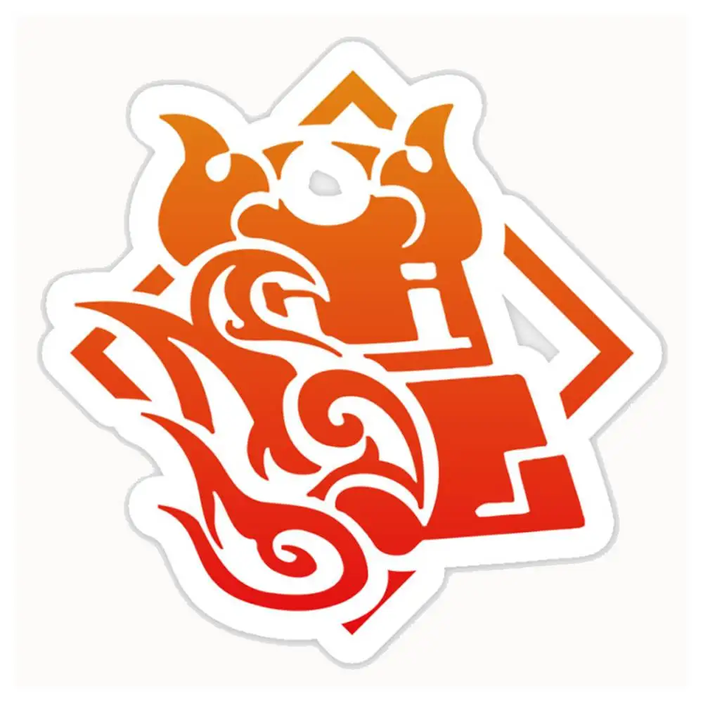 Genshin Impact Thoma Emblem Waterproof Stickers For Decorating Car Windows Motorcycles And Computers.
