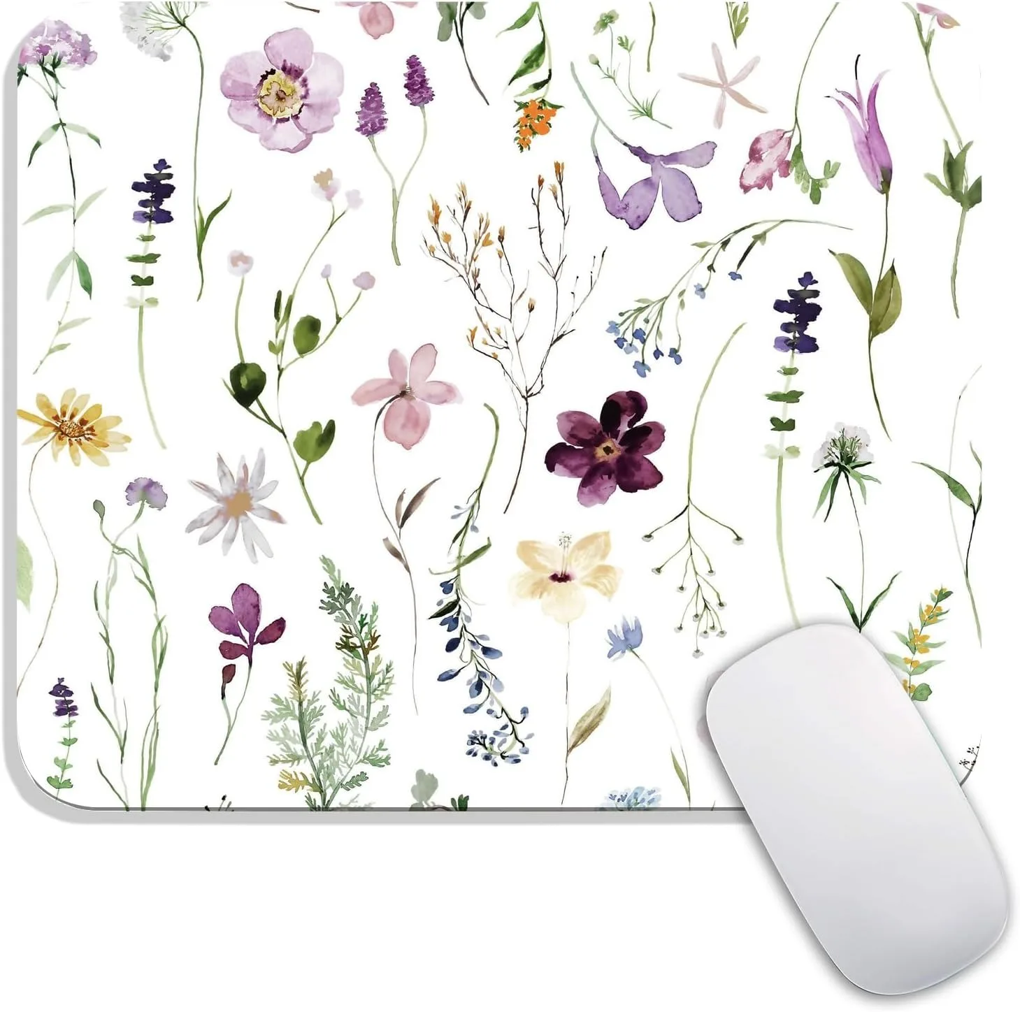 Pink Gold Foil Marble Mouse Pad With Non-slip Rubber Base_voghion.com