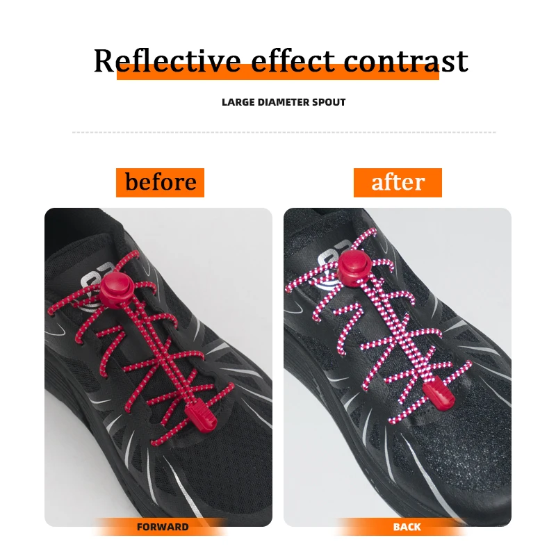 1 Pair of 120CM Elastic Tie-free Sports Shoelaces Strong Lock Rubber Lazy Shoelaces are Suitable for All Kinds of Footwear