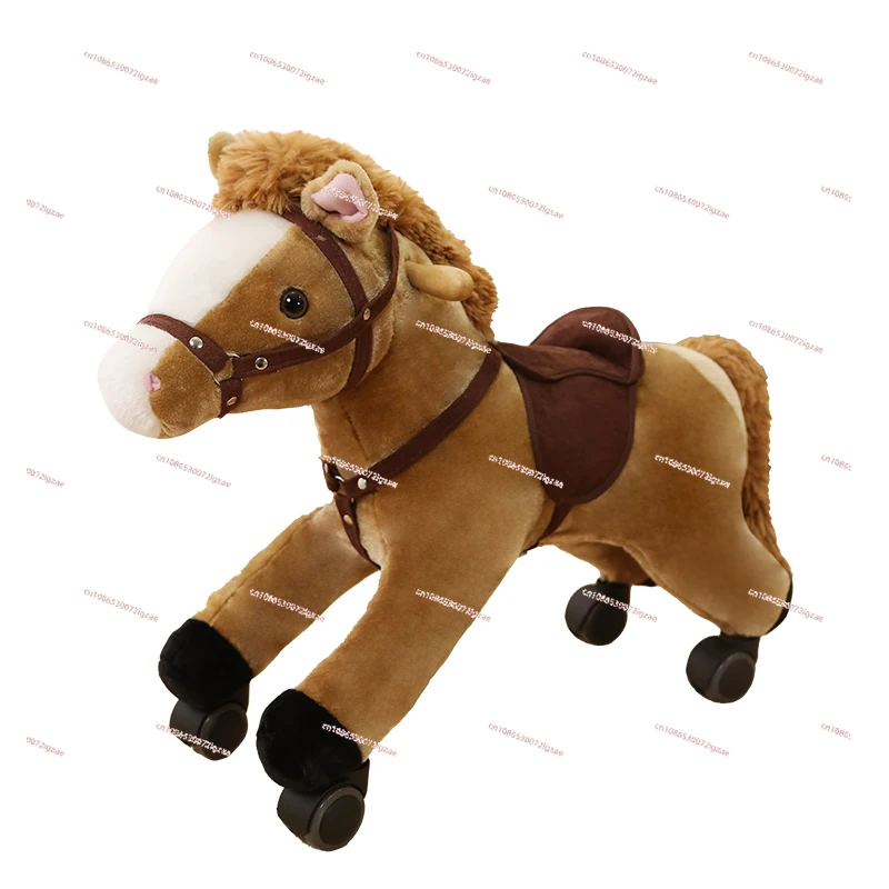 

Trojan Horse Children's Shake Horse Plush Toy Jumping Horse Outdoor Baby Baby Pony Gifts People's First Birthday