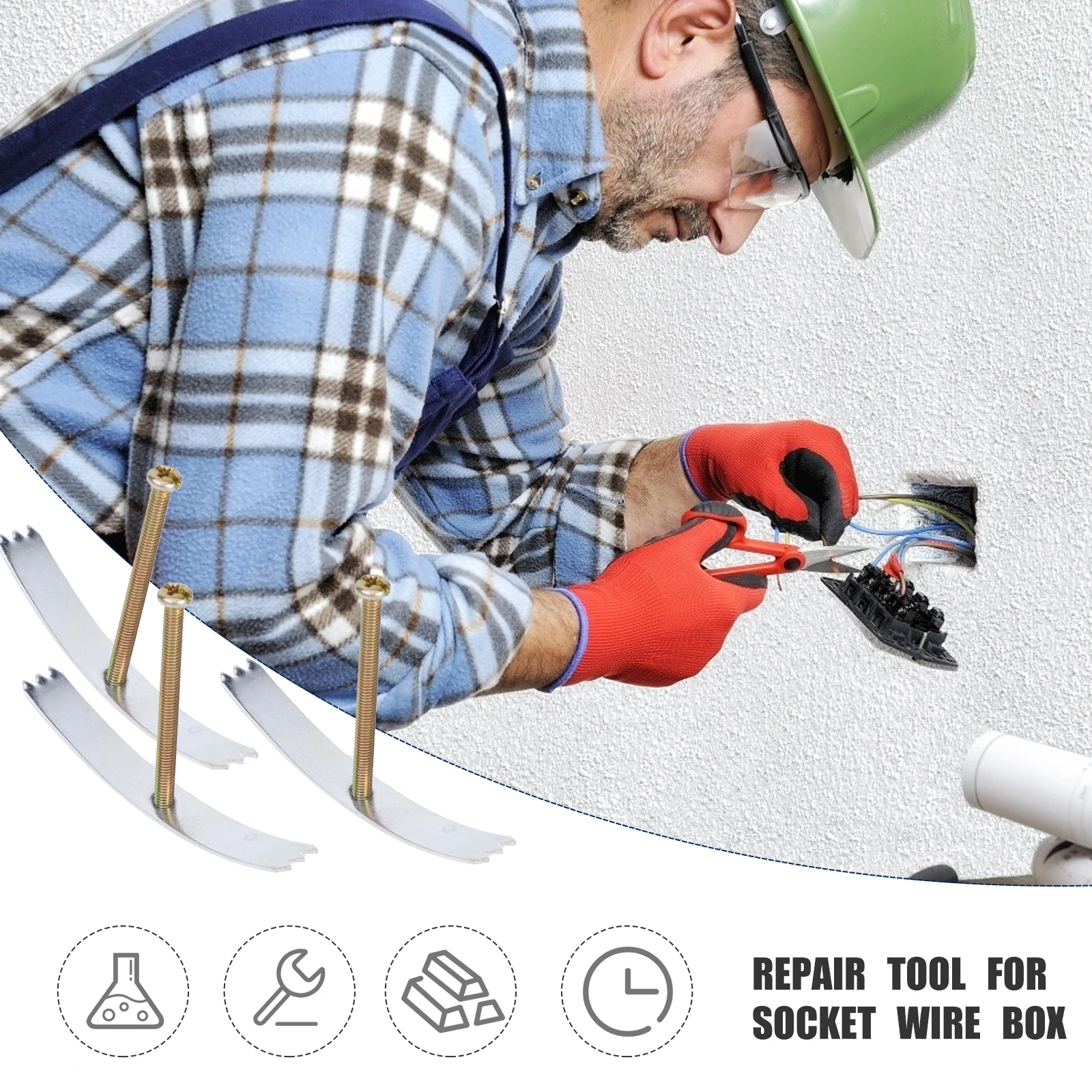 

20pcs 86 Type Socket Repair Kit Galvanized Iron Screw Hook For Loose Outlet Fix Compact Junction Support Tool