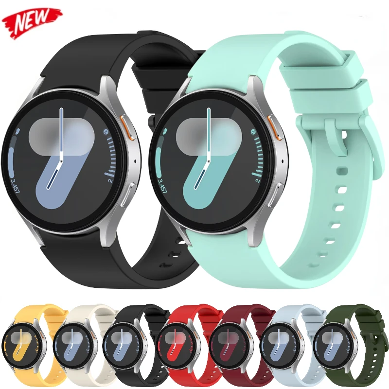 Ремешок силиконовый для Samsung Galaxy Watch 7 40 мм 44 мм, оригинальный браслет для наручных часов 6 5 4 40 мм 44 мм, классический, 47 мм 43 мм 46 мм 42 мм