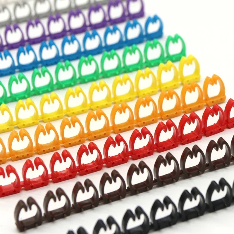 100/150pcs Wire Numbering Marker Clips, Colorful Digital Number Tag Label Tube Cable Marker For 2-8mm Wire Network Cable Cat5