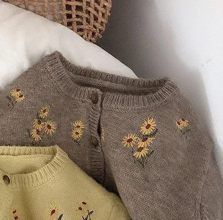 Spring Autumn Knitted Cardigan Sweater Baby Children Clothing Boys Girls Sweaters Kids Wear Baby Girls Clothes Winter