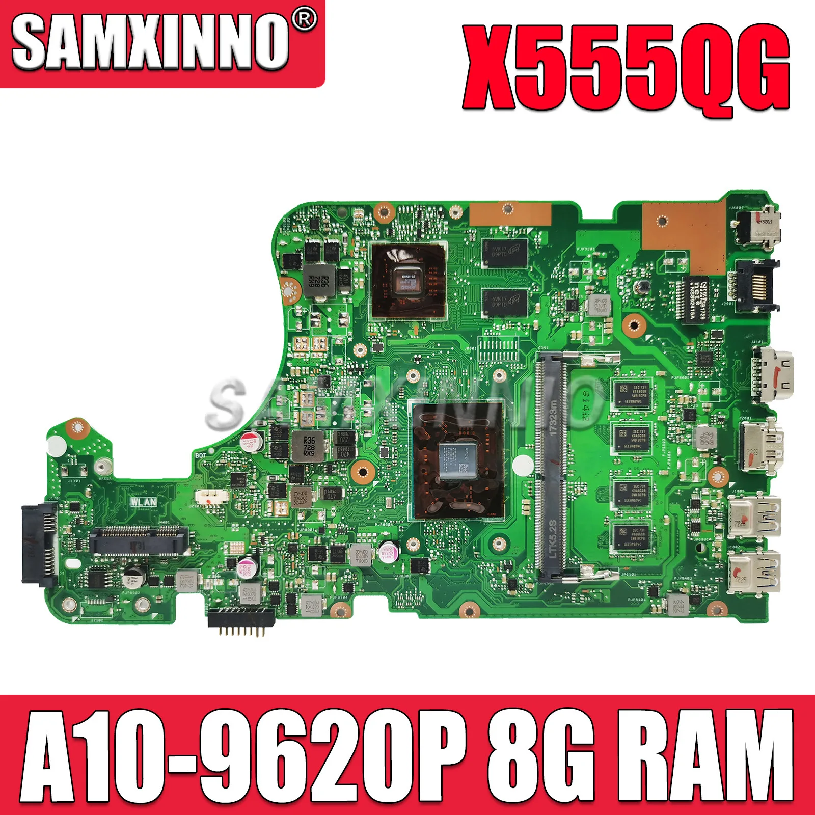 

X555QG Laptop Motherboard For ASUS X555Q X555B X555BP Mainboard with A10-9620P CPU 8G RAM Fully test