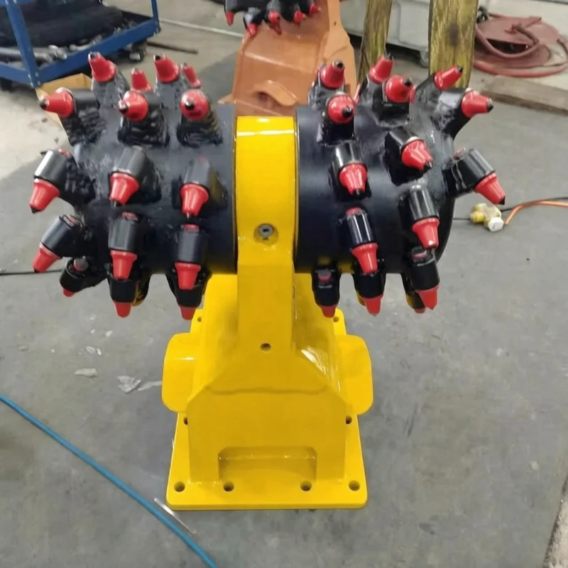 Construction Rock Drum Cutting Trencher Milling Rotary Drum Cutter With Bearing For Concrete Road Hydraulic Drum Cutter