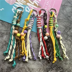 Bag Charms Contrasting Colors Car Keychain Handmade Keychains for Women's Bags Metal Key Ring Accessories couple Samll Gift