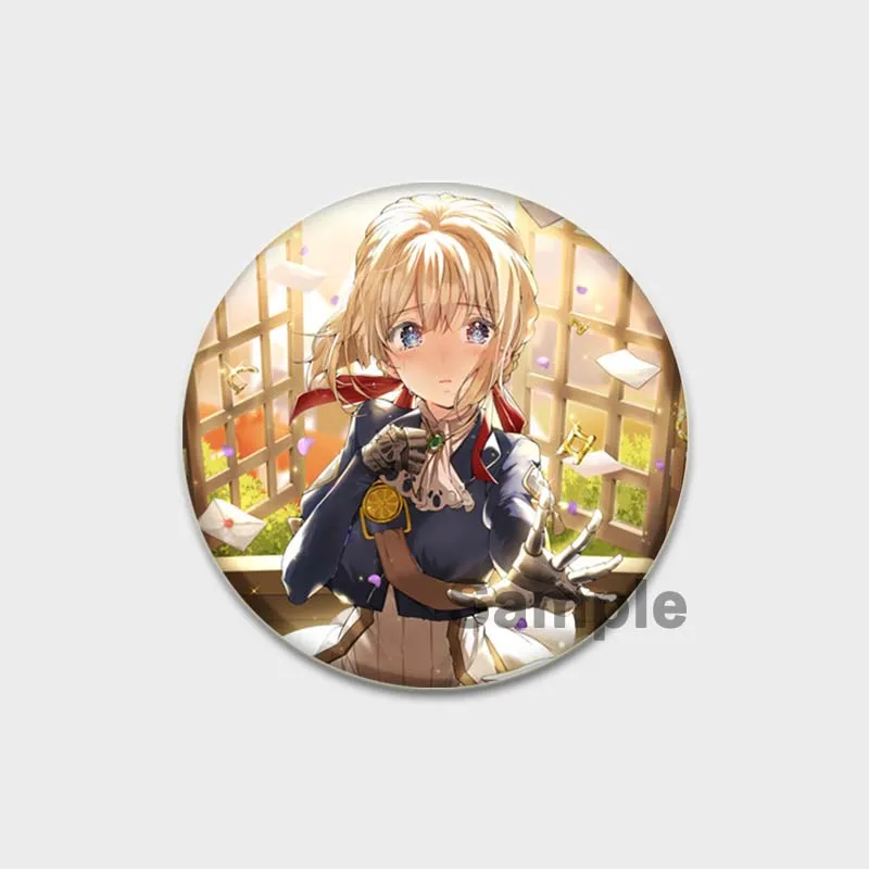 Jewelry Accessories Gifts Anime Violet Evergarden Brooch Cosplay Badges Handmade Brooches Lapel Pins Backpack Clothes Decoration