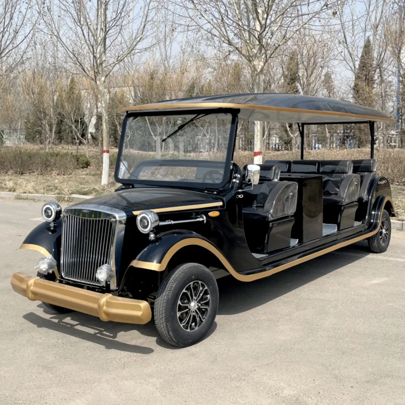 5 miejsc elektryczny samochód klasyczny Vintage antyczny wózek golfowy 11 klasyczny Vintage pasażerskich wózki golfowe 4000W wózek golfowy krajoznawczej