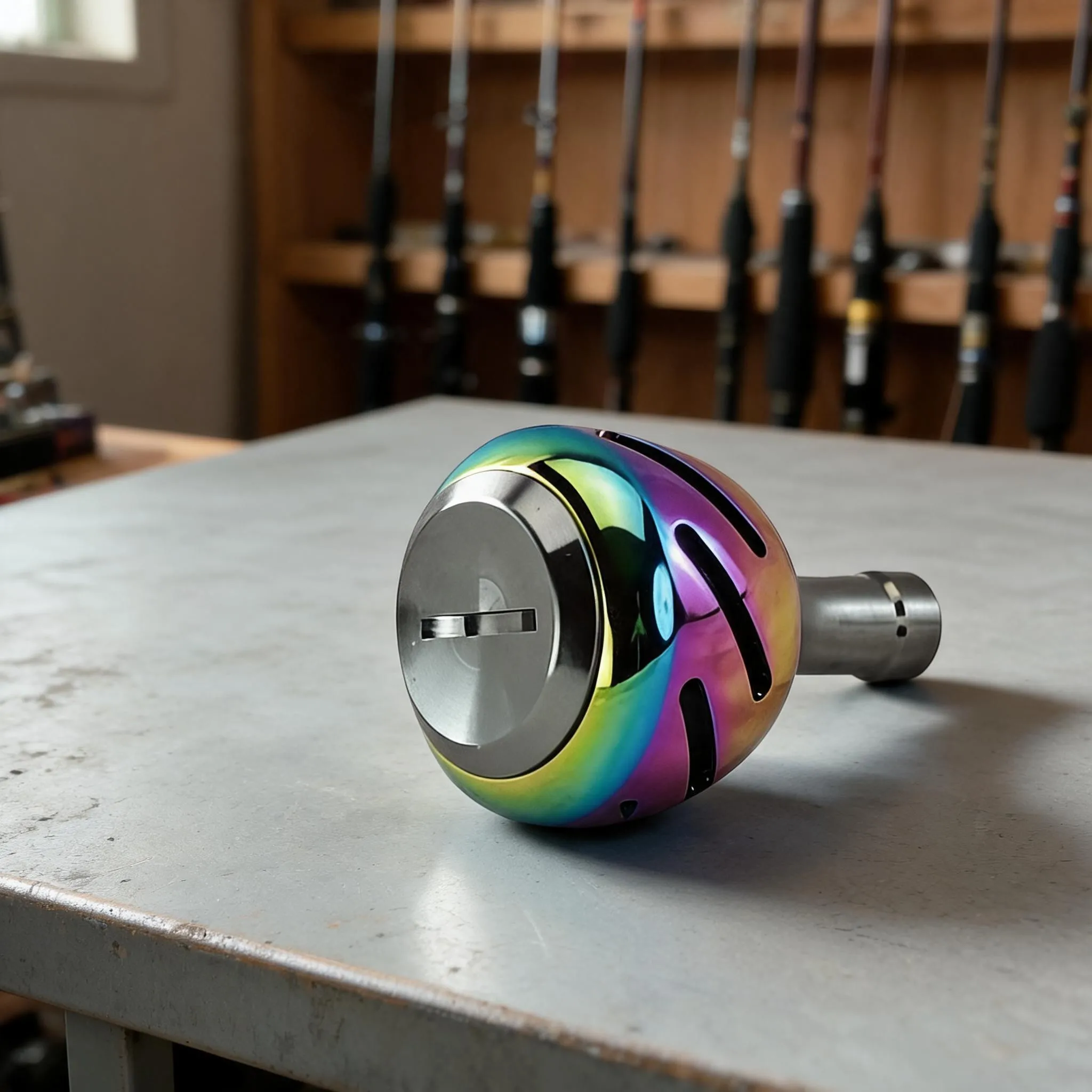 Iridescent Aluminum Reel Handle Knob For Baitcasting & Rotating Reels Grip Rocker Knob Fishing Reel DIY Accessories