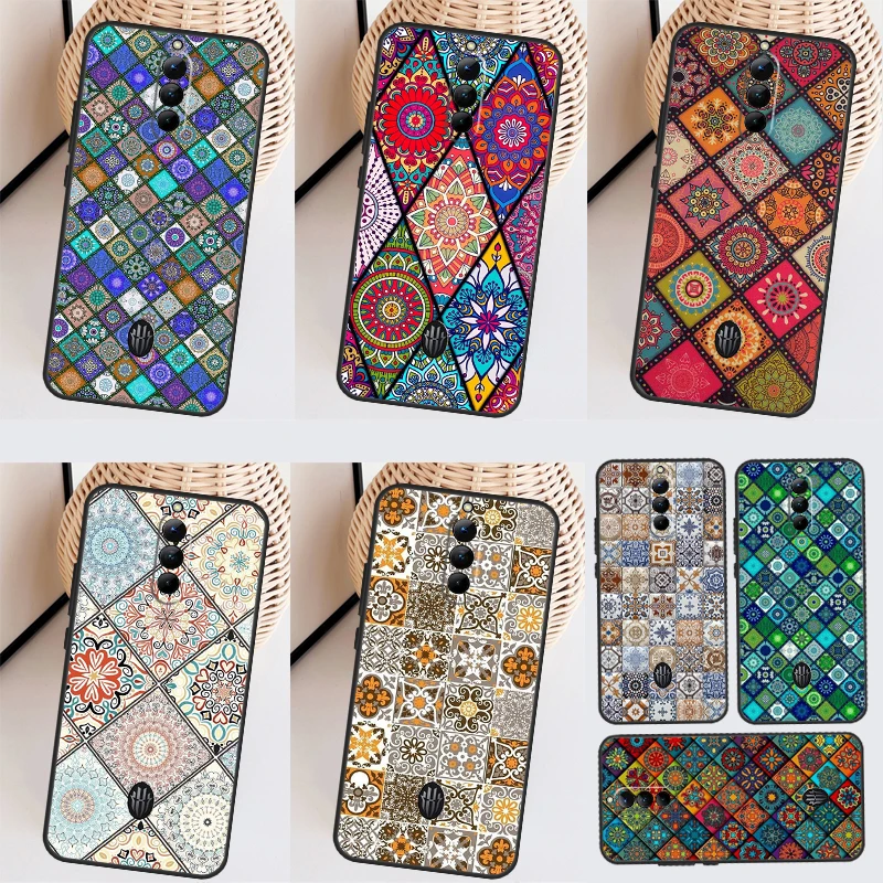 Vintage Retro Lattice Flower Phone Case For Nubia Red Magic 8S Pro Plus 6 7 8 Pro 6S 7S Pro 5G 5S 6R Back Cover Shell