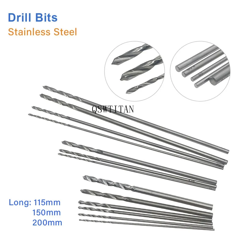 10pcs/set Stainless Steel Drill Bits Veterinary Orthopedics Instruments