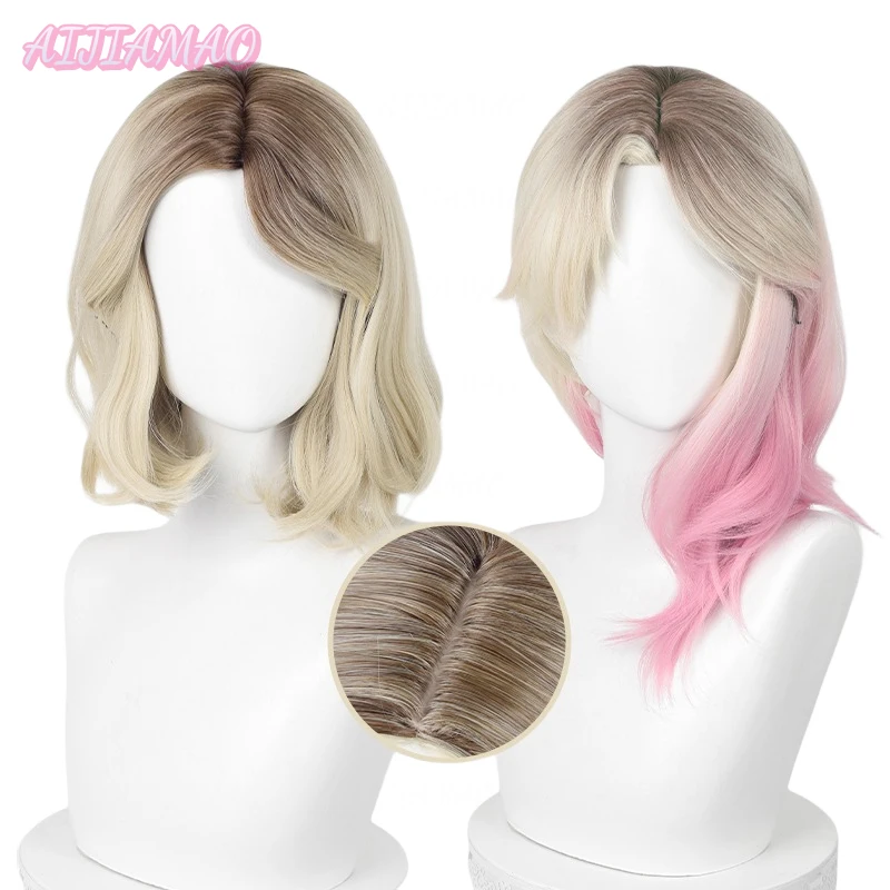 

Gwen Stacy Cosplay Wig Pink Gradient Wig Cosplay Anime Cosplay Wigs Heat Resistant Synthetic Wigs