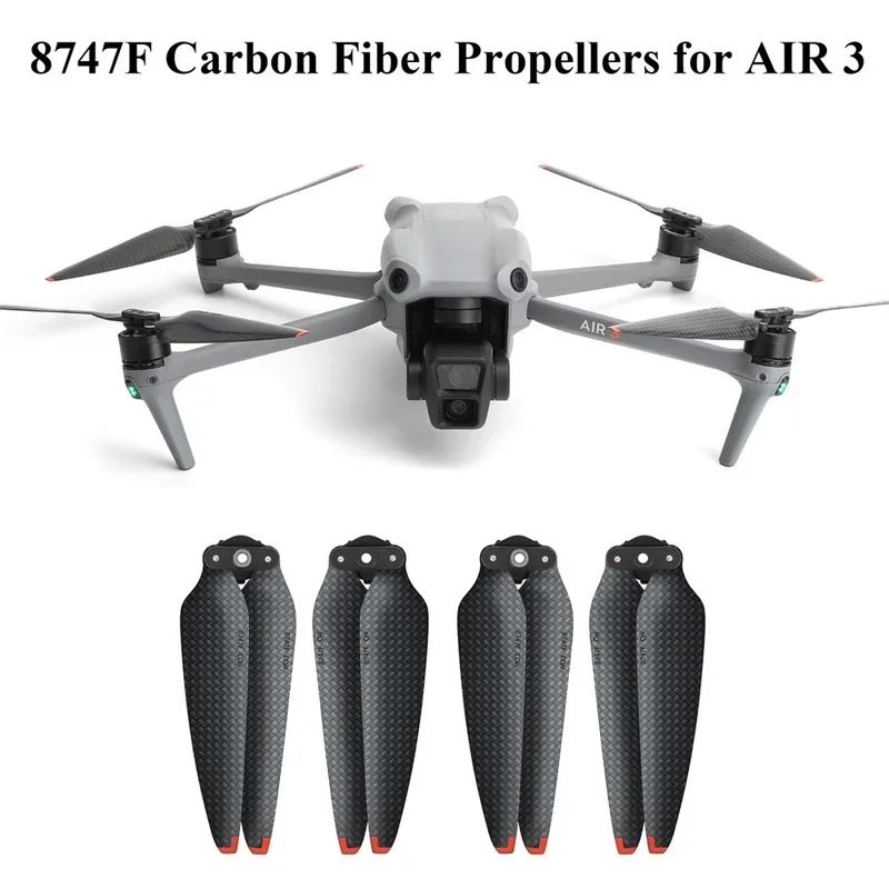dji-air-3ドローン用カーボンファイバープロペラ、頑丈で耐久性があり軽量な折りたたみ式プロペラブレード、dji-air-3用アクセサリー