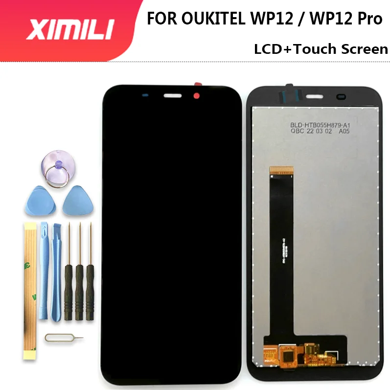 

Новый оригинальный ЖК-дисплей 5,5 дюйма для телефона OUKITEL WP12 + кодирующий преобразователь сенсорного экрана в сборе запчасти для OUKITEL WP12 Pro Замена + Инструменты