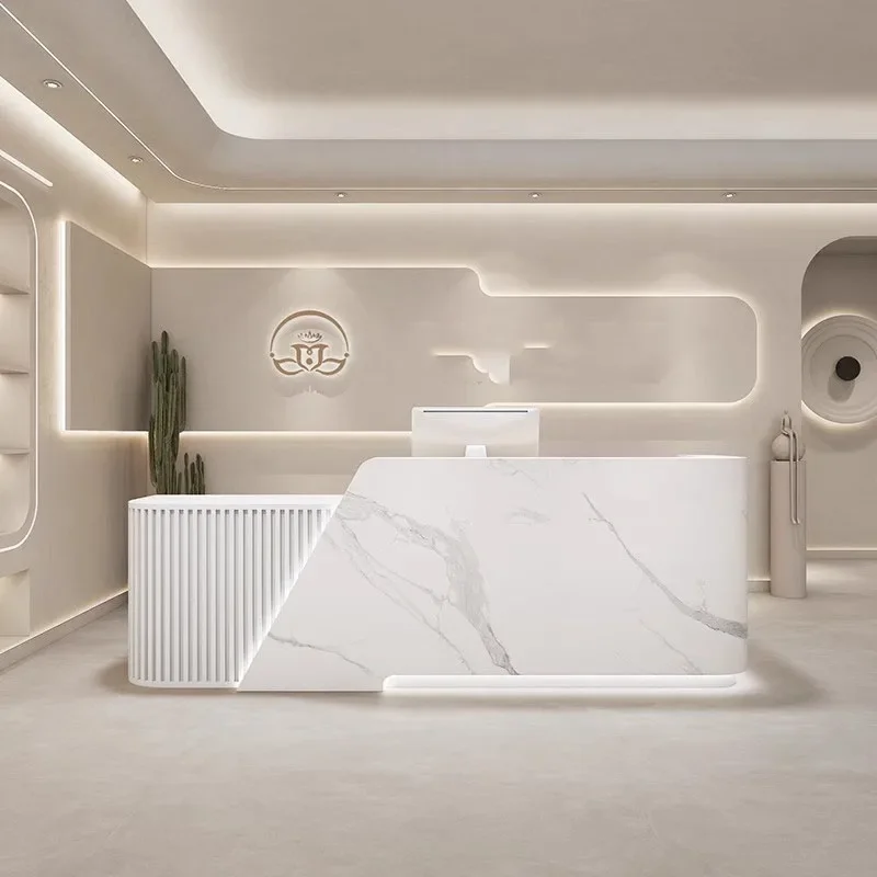 Welcome Church Pulpit Reception Desk Lectern White Laudry Cabinet Podium Stand Small Long Desk Luxury Bureau Unique Furniture