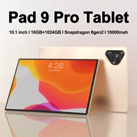 Pad 9 Pro Tablet 10.1inch 16GB+1024GB Android13 Snapdragon 8gen2 Global Version 10000mah 5G Dual SIM WIFI 4K HD Screen Tablet Pc