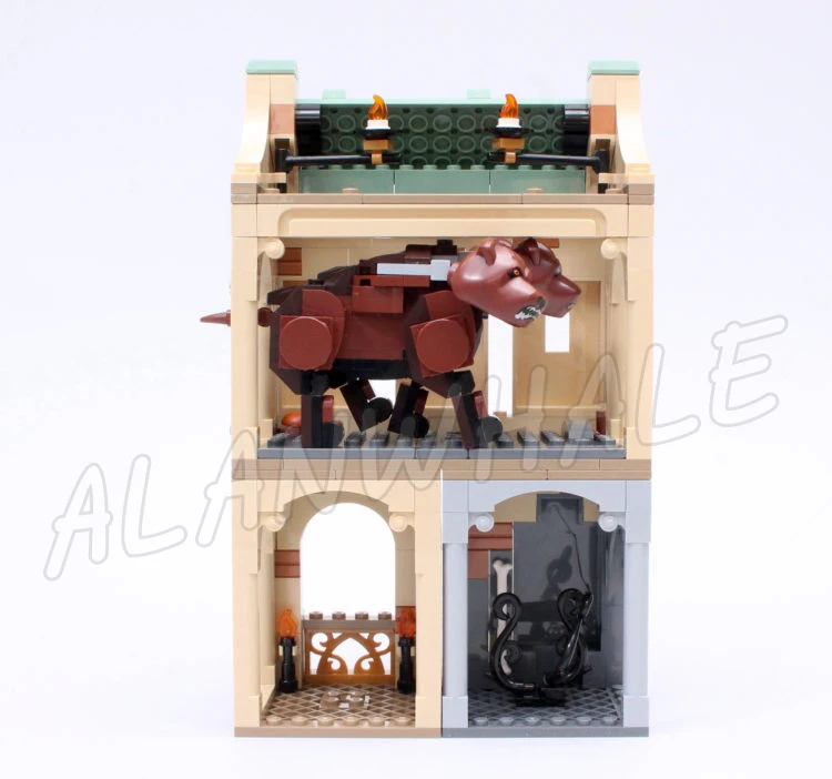 413 peças Mundo Mágico dos Feiticeiros Encontro com Cão de 3 Cabeças Blocos de Montar Compatíveis com o Modelo 60138