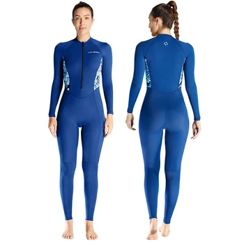 Women's swimsuit one piece slim diving suit long sleeve full body surfing swimsuit snorkeling beach wear sea sunscreen swimwear