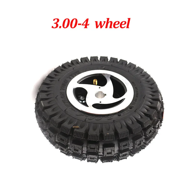 3.00-4 Scooter wheels Mini ATV 17mm /19mm Keyway  hub and  tire  inner  Off Road pattern tyre kit