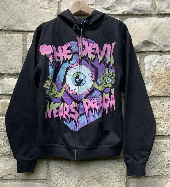 Sudaderas con cremallera para mujer, ropa para mujer, sudaderas gráficas Y2k Goth, sudaderas con capucha para mujer, sudaderas con capucha para hombre, Sudadera con capucha de Halloween, parte de arriba